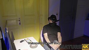 Mature4k explores her cheating obsession in a hotel.