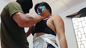 boss cought me fuckin my cowoker in the bedroom threesome