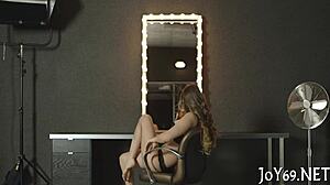 teen babe rubs tight pussy solo