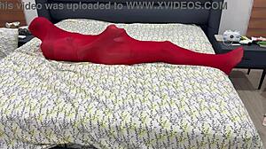 I'm locked in bondage pantyhose cocoon