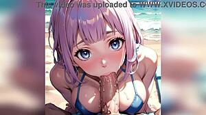 horny young girl with huge tits gets fucked by massive dick in ass and swallows cock