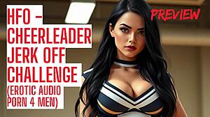 cheerleader makes me cum hard in jerk off contest