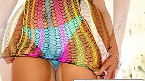 brooklyn gets a surprise on her ample bosom