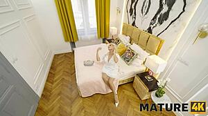 Mature4k explores her cheating obsession in a hotel.