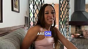 big-ass brazilian babe swallows it all in pov 😍