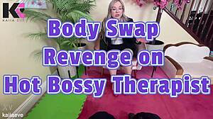 Body Swap Revenge on Hot Bossy Therapist