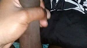 why stroke that big black monster cock in bed before sleep?