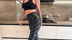 STEPMOM CHEATS WITH STEPSON WHILE HUSBAND'S AT WORK - RUSSIAN AMATEUR WITH CONVERSATION AND ENGLISH SUBTITLES