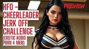 cheerleader makes me cum hard in jerk off contest