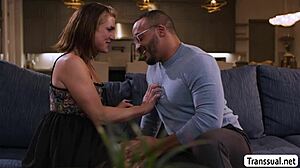 horny shemale fucks tipsy black dude bareback?