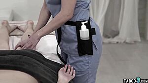 Tricked teen fucked by masseuse and husband!