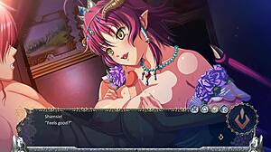 nice cumshot for greedy succubus with big tits