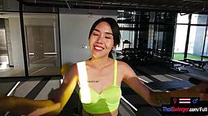 she says, 'this amateur thai milf's gym workout with big cock keeps her fit'