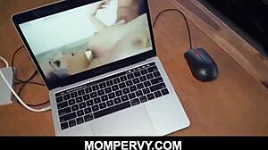 Inked brunette milf stepmom fucks her stepson pov