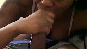 Amateur sucks dick real good in sloppy wet session