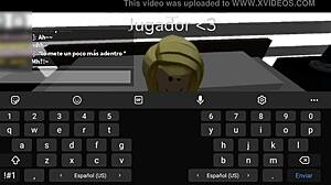 Playing with beautiful girl alone in roblox