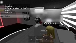 Playing with beautiful girl alone in roblox