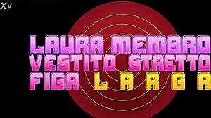 Laura's dressed, tight pussy spread wide with dirty talk 😏