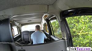 Giant boobs passenger gets banged in the cab