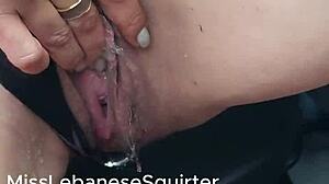 Lebanese squirter fountains in car outdoors!