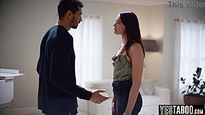 Why did the BBC stud rail the stepbro's tiny MILF wife after arresting him?