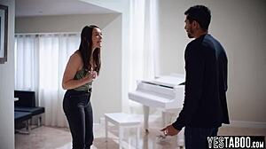 Why did the BBC stud rail the stepbro's tiny MILF wife after arresting him?