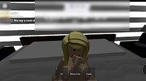 Playing with beautiful girl alone in roblox