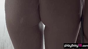 Czech milf and petite 18+ lesbian teen elilith noir share a relaxing bath together