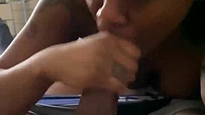 Amateur sucks dick real good in sloppy wet session