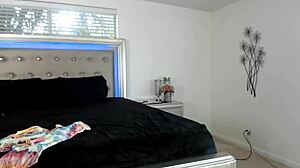 peace and love with dildo play for petite brunette in solo session 😊