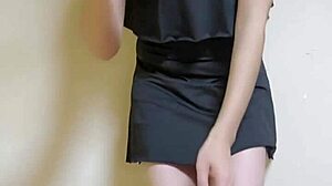 Blonde Shemale Delivers Intense Blowjob And Dildo Masturbation!