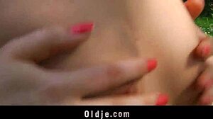 Hot Teen 18+ Fucked Doggystyle by Old Man, Gets Cum on Face