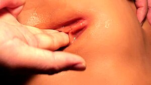 Close-Up Practice Picking A Cute Hairless Woman's Pussy