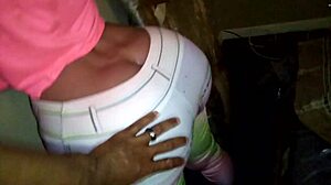 Big Booty Sex Doll SY 157cm Pressed Against the Wall for Intense Action