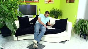 Blonde milf caty campbell rides monster cock hard