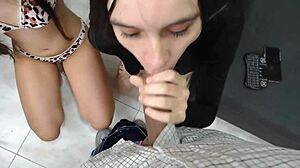 Girlfriend Demands Stepsister Fucking After Double Blowjob