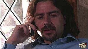 sensational blonde milf offers her butt hole for intense anal drilling