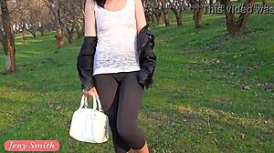 Jeny Smith Shows Off In See-Through Yoga Pants