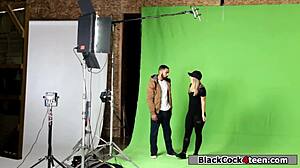 horny fan sucks her idols black cock