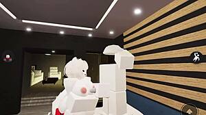 Fox girl gets pounded in rough doggystyle riding game