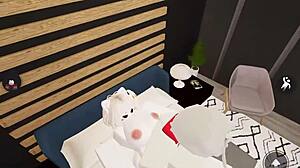 Fox girl gets pounded in rough doggystyle riding game