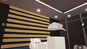 Fox girl gets pounded in rough doggystyle riding game