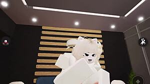 Fox girl gets pounded in rough doggystyle riding game