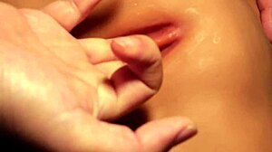 Close-Up Practice Picking A Cute Hairless Woman's Pussy