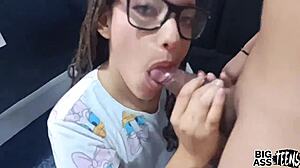 Stepbrother Convinces Stepsister to Fuck, She Sucks Cock and Takes Cum from Big Ass