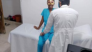 The nurse gets tempted, and the doctor seduces her, exploring her body.