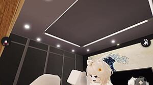 Fox girl gets pounded in rough doggystyle riding game