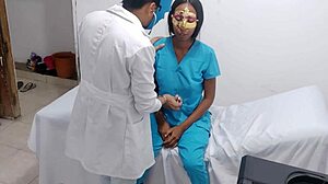 The nurse gets tempted, and the doctor seduces her, exploring her body.