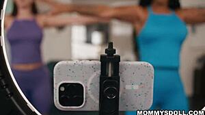 Sky Wonderland Tries To Sneak Closer And Closer Peeks At Cali Sweets Ass Until She Catches Her In The Act