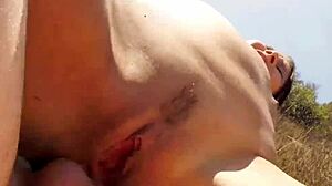 amateur teen cuckold masturbates standing for tight anal booty